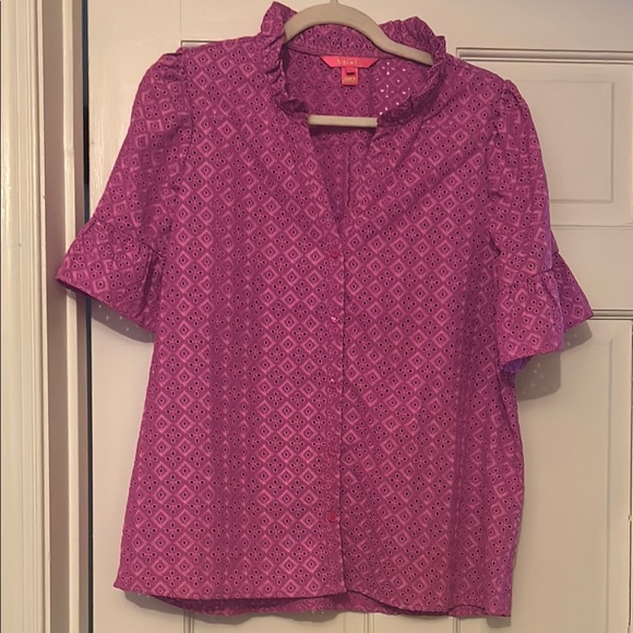 Pink Patterned Women's Top - Picture 2 of 3